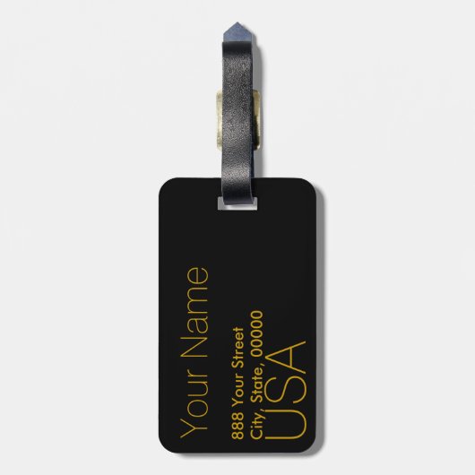 Chinees Bagagelabel van de halve aap (Achterkant verticaal)