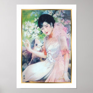  Chinees Beauty Shanghai Model AD Poster