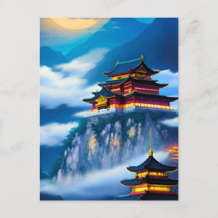 Chinees bergpaleis briefkaart