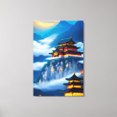 Chinees bergpaleis canvas afdruk (Voorkant)