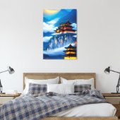 Chinees bergpaleis canvas afdruk (Insitu (Slaapkamer))