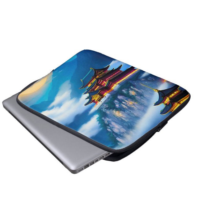 Chinees bergpaleis laptop sleeve (Voorkant onderkant)