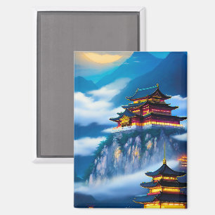 Chinees bergpaleis magneet