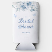 Chinees Blauw Bloemen Modern Vrijgezellenfeest Cus Seltzer Blikjeskoeler (Voorkant)