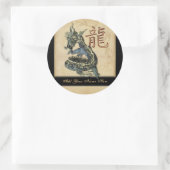 Chinees Blauw Dragon Ronde Boekplaat Stickers (Tas)