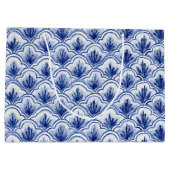 Chinees  blauw en wit Shell Pattern Groot Cadeauzakje (Achterkant)