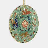 Chinees Blauw Groen Kunstontwerp Natuur Keramisch Ornament (Rechts)