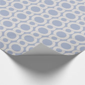 Chinees blauw Marokkaans cirkelvormig monogram Cadeaupapier (Hoek)