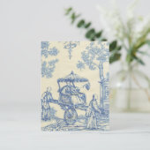 Chinees Blauw Toile Briefkaart (Staand voorkant)