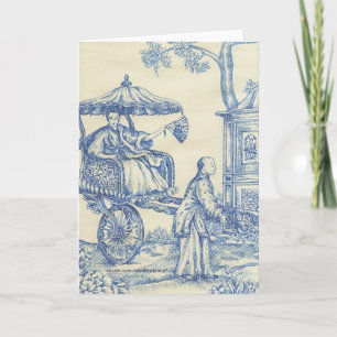 Chinees Blauw Toile Kaart