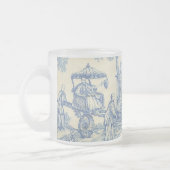 Chinees Blauw Toile Matglas Koffiemok (Links)