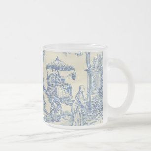 Chinees Blauw Toile Matglas Koffiemok