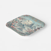 Chinees blauw toilet papieren bordje (Gebogen)