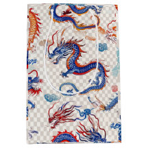Chinees blauw vliegende draak medium