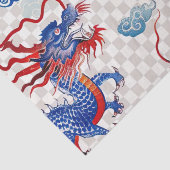 Chinees blauw vliegende draak medium tissuepapier (Detail)