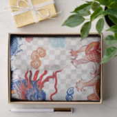 Chinees blauw vliegende draak medium tissuepapier (Geschenk)