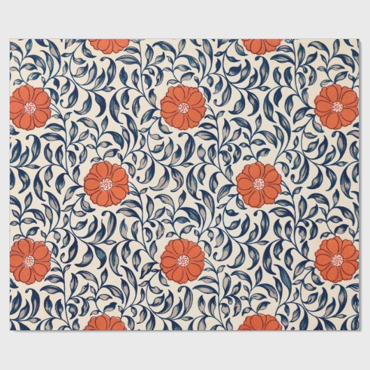 CHINEES BLOEMPATROON INPAKPAPIER (Vlak)