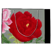 CHINEES BLOEMROOD EN ROZE CADEAUZAK GROOT CADEAUZAKJE (Achterkant)