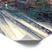 Chinees bosgebergte, tempelinktschilderij poster (Hoek)