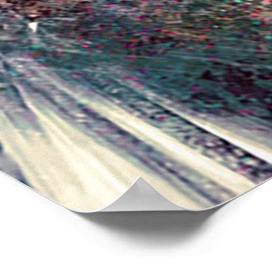 Chinees bosgebergte, tempelinktschilderij poster (Hoek)