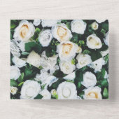 Chinees botanische bloesems witte rozen bloemen br all in one uitnodiging (Achterkant)