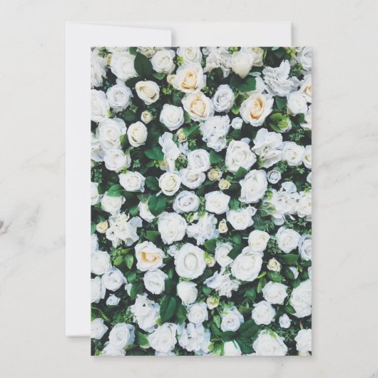 Chinees botanische bloesems witte rozen bloemen br kaart (Achterkant)