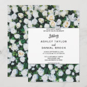 Chinees botanische bloesems witte rozen bloemen br kaart (Voorkant / Achterkant)