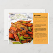 Chinees Briefkaart met dubbele kookplaat, geschikt (Voorkant / Achterkant)