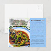 Chinees Briefkaart voor het verzamelen van rode ka (Voorkant / Achterkant)