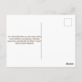 Chinees Briefkaart voor houtkool (Achterkant)