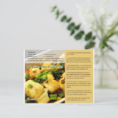 Chinees Briefkaart voor microgolfgekookte vis (Staand voorkant)