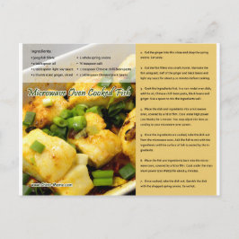 Chinees Briefkaart voor microgolfgekookte vis