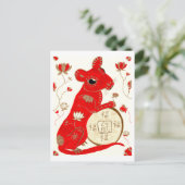 Chinees Briefkaart voor ratten (Staand voorkant)