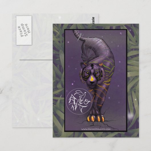 Chinees Briefkaart voor Zodiac Tiger (Voorkant / Achterkant)