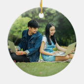 Chinees bruiloft decor - schattig paar - hond Cust Keramisch Ornament (Achterkant)