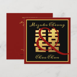 Chinees bruiloft dubbel geluk Ampersand Kaart