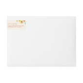 Chinees bruiloft gele bloemenvogel retouradres (Voorkant)