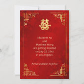 Chinees Bruiloft Goud Lijst Save The Date (Achterkant)