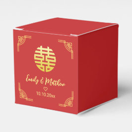 Chinees bruiloft gouden lijst dubbel xi bedankdoosjes