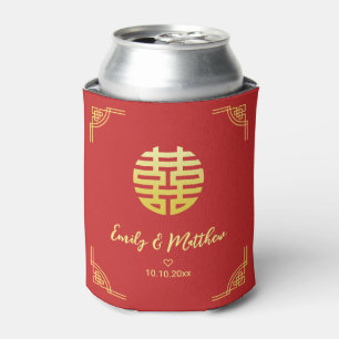 Chinees bruiloft gouden lijst dubbel xi blikjeskoeler