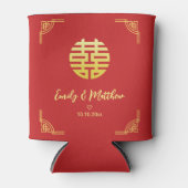Chinees bruiloft gouden lijst dubbel xi blikjeskoeler (Voorkant)