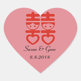 Chinees bruiloft hart Stickers