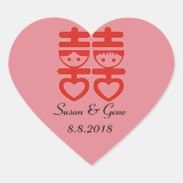 Chinees bruiloft hart Stickers