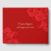 Chinees bruiloft Jubileum gastenboek (RED) (Achterkant)