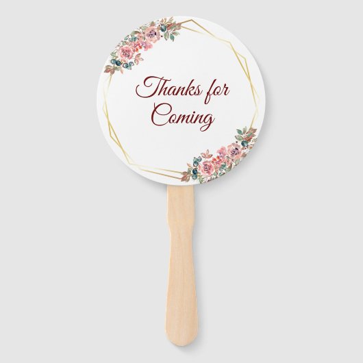 Chinees bruiloft met bloem handwaaier (Achterkant)