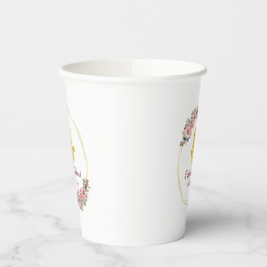 Chinees bruiloft met bloem papieren bekers (Links)