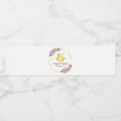 Chinees bruiloft met bloem waterfles etiket (Enkel label)