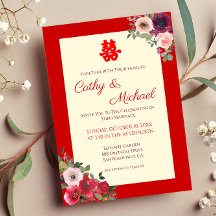 Chinees bruiloft rode tuinen floreel dubbel geluk