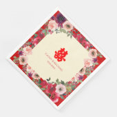 Chinees bruiloft rode tuinen floreel dubbel geluk servet (Hoek)