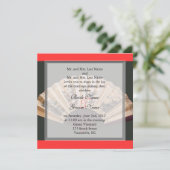 Chinees bruiloft voor bamboe en zijdeventilator kaart (Staand voorkant)